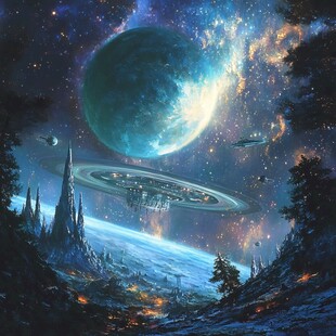 梦幻外星世界的星际奇观