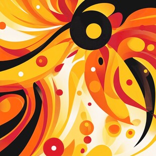 绚丽抽象花卉图案设计