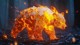 火焰熊 奇幻森林中的炽热精灵