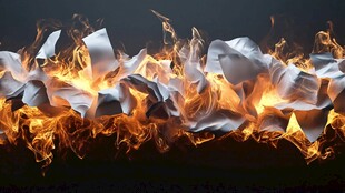 燃烧的纸张 火焰特效