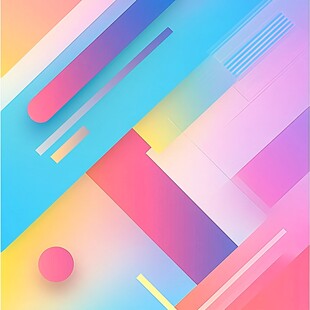 梦幻渐变几何抽象背景图