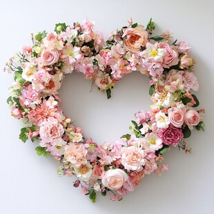 心形花卉花环 浪漫之选
