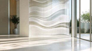 现代简约风格波浪纹理墙面