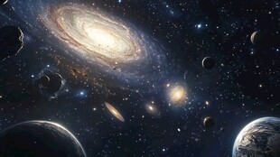 梦幻璀璨的宇宙星系图景