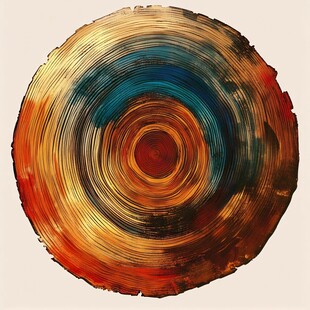 绚丽多彩的抽象圆形艺术图案