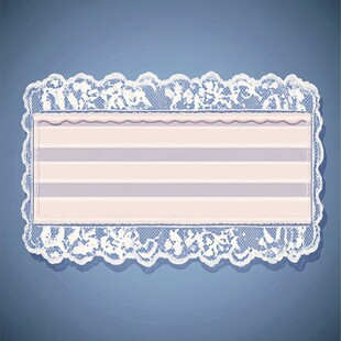 蕾丝边框的条纹装饰图案