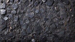 粗糙碎石路面纹理特写