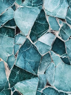 蓝绿色碎瓷片纹理图案