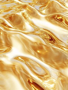 流动的金色液体纹理