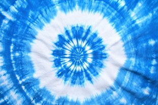 蓝白扎染图案纹理特写