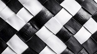 黑白编织皮革纹理图案