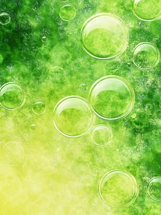 梦幻绿底气泡背景图