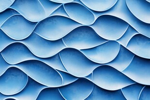 蓝色波浪纹理立体图案