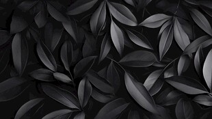 黑调叶片纹理背景图案