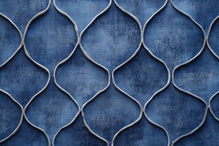 蓝色几何纹理金属网状图案