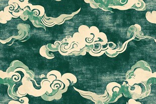中式云纹复古风背景图案