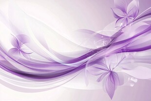 梦幻紫调花卉线条背景图