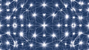 梦幻蓝底星芒线条图案