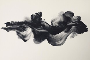 墨韵舞动的抽象水墨形态