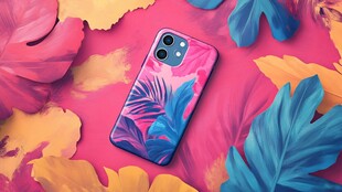 多彩叶间的个性手机壳