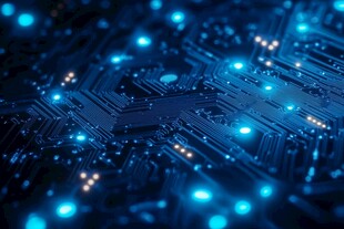 科技感电路板特写画面