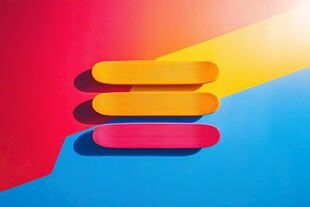 多彩几何造型的创意组合