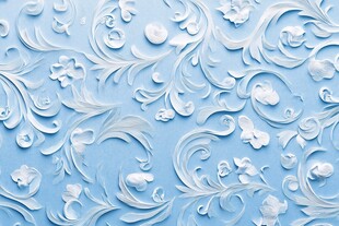 浅蓝色立体花卉纹理图案