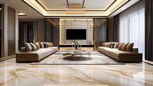 现代奢华大气客厅室内设计