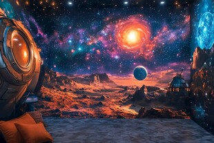梦幻星际空间室内场景