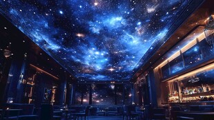 梦幻星空主题室内空间