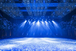 梦幻蓝色系舞台灯光场景