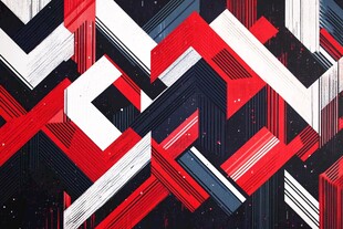 几何线条构成的抽象艺术图案