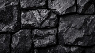 黑色石墙纹理背景