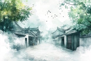 水墨古巷 静美诗意之景