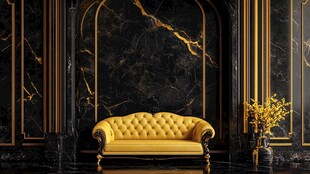 黑金奢华风沙发装饰场景