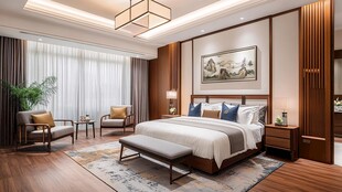 中式典雅风格豪华卧室