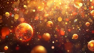 梦幻金色彩球背景图