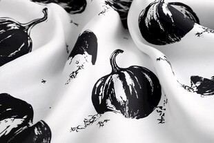 黑白南瓜图案的柔软织物