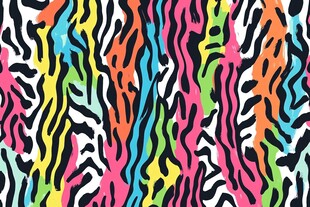 多彩斑马纹图案设计素材