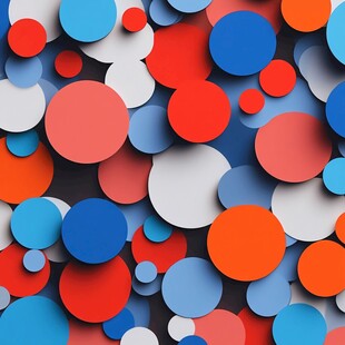多彩圆形图案背景纹理