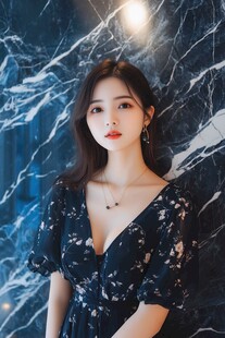 优雅碎花裙女子的时尚写真