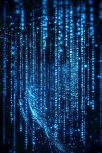 科技感数字矩阵背景画面