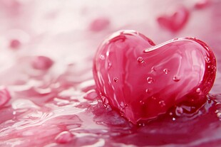 浪漫心形水滴 爱意满满