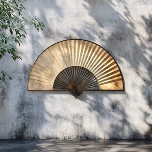 中式扇形壁饰 简约雅致风