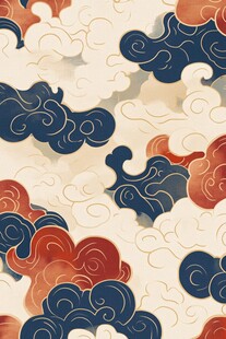 中式云纹图案 传统美学风格
