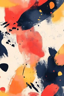 抽象多彩笔触艺术图案