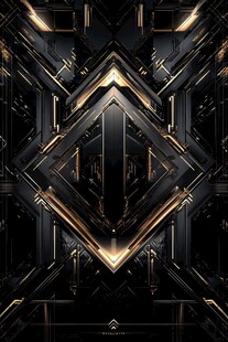 黑金科技风几何图案背景