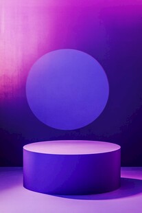 紫色梦幻产品展示台场景