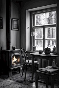 冬日温馨室内静谧场景