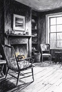 复古摇椅装点温馨旧客厅